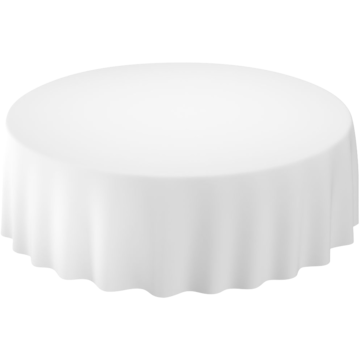 Duk Evolin Rund 240cm Hvit*