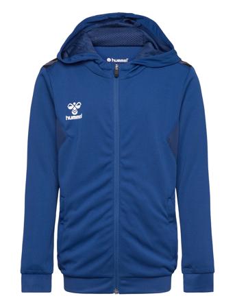 Hmlauthentic Pl Zip Hoodie Kids Tops Sweat-shirts & Hoodies Hoodies Blue Hummel