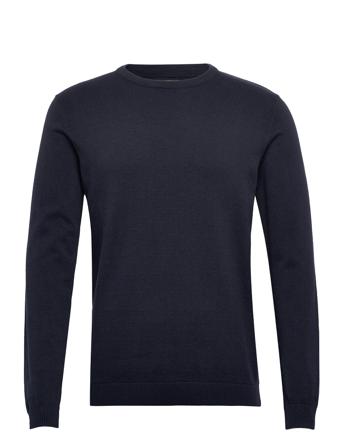 Jjebasic Knit Crew Neck Noos Neulepaita Pyöreä Kaula-aukko Tummansiniset Jack & J S