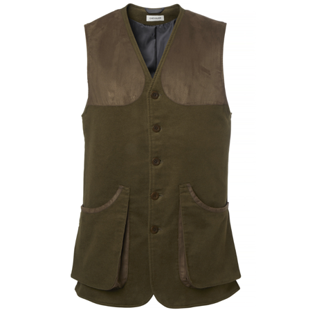 Chevalier M's Preston Moleskin Shooting Vest Forest Green