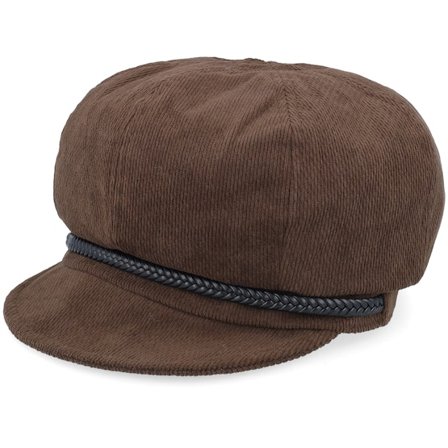 Seeberger - Velvet Newsboy Cap Teak Vega Cap Vega Brown Cap - @ Hatstore