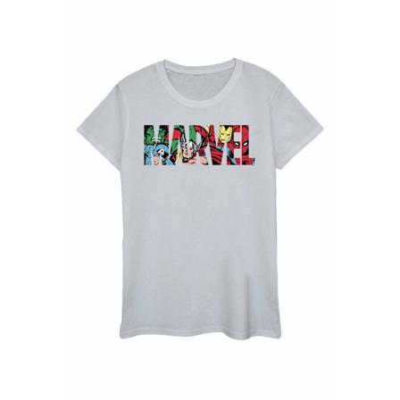 Marvel Dam/Kvinnor Infill Karaktär Logo T-Shirt XL Sports Grå Sports Grey XL