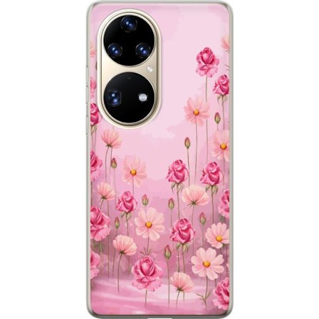 Kompatibel Mobilcover til Huawei P50 Pro Petal Reverie Soft Blush
