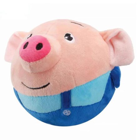 Aktivt Rörlig Husdjurs Plyschleksak med Talande & Studsande, Interaktiva Pipiga Hundleksaker för Hundträning & Ångestlindring