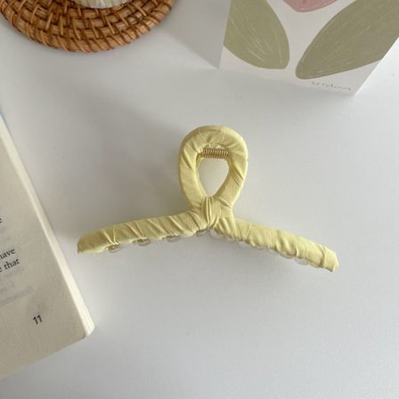 3 STORA HÅRKLO-KLIPPSAR MATT KÄKE STOR Fjärilsklämma Klo Klämma Starkt Håll Spänne Hårklämma för Kvinnor -----Gul