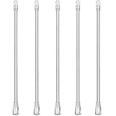 5 kpl sälekaihtimien sauva pystysuorien sälekaihtimien varaosat sälekaihtimen tanko häntäkoukkuilla