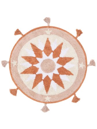 Silia Sun Tapis De Bain Rond Ø 70 Terracotta/Rose Coton Lavable