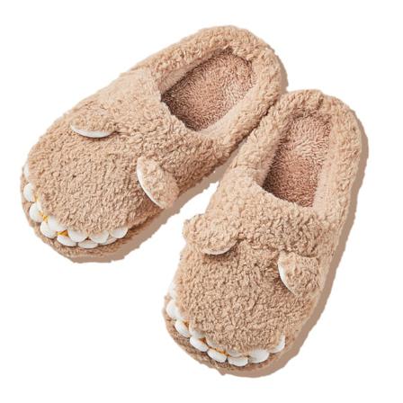 Vuxna Barn Rund Toe Animal Plysch Toffel Sovrum Hem Skor