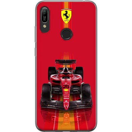 Yhteensopiva Puhelinkuori Huawei Huawei Y6 (2019) Ferrari Formula 1 -auto ikonisessa punaisessa muotoilussa urheilullisella tarkkuudella