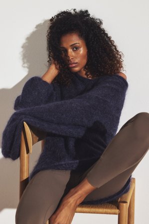 Kappahl | Sweter z dzianiny z mieszanki moheru | Ciemnoniebieski