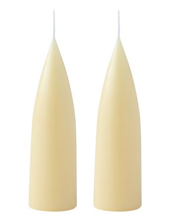 Hand Dipped C -Shaped Candles, 2 Pack Home Decoration Candles Block Candles Keltainen Kunstindustrien