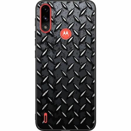 Motorola Moto E7 Power Svart Skal Metalliskt Mönster
