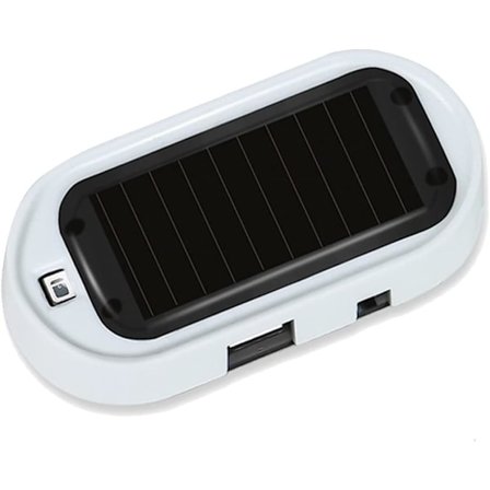 Bilalarm LED-lampa, Solcellsdriven Säkerhetsvarningssystem, Stöldskydds Blinkande Lampa, Stöldskyddsvarning (Blå)