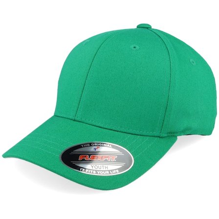 Flexfit - Grønn flexfit Caps - Kids Wooly Combed Pepper Green Flexfit @ Hatstore