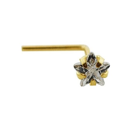 9K guld L-formad boll näsa