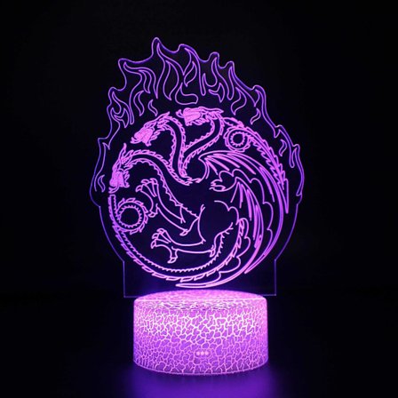 3D-lampor med fjärrkontroll, LED-lampa 16 färger Ljus Dimbar Touch Switch USB / batteriinsats, Bi