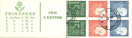 Sverige 1966 - AFA H34 - Frimærkehæfte - Stemplet