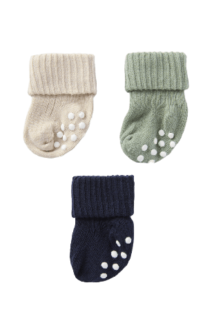 Åhléns Ribbade strumpor med halkskydd, 3-pack & strumpbyxor Grön 16/18