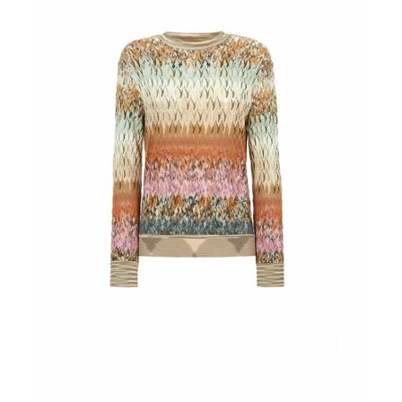 Missoni - Stickade Tröjor & Koftor - Beige - Dam - Storlek: M, Dam, Storlek: M