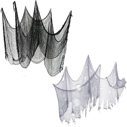 Gaze - 2 stk. - Halloween Gaze - Dekorativt stof - Halloween Skræmmende stof - Halloween Fest