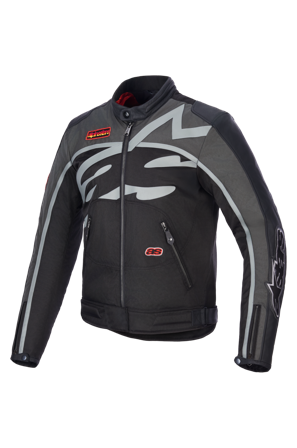 Motorradjacke Alpinestars Axton Schwarz/Anthrazit/Rot XXL