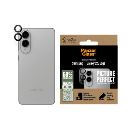 Panzer PicturePerfect Camera Lens Protector Samsung S25 Edge PanzerGlass - High quality tempered glass screen protector