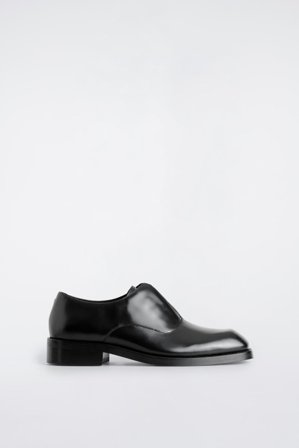 COS Homme Chaussures Oxford En Cuir À Bout Carré in Noir