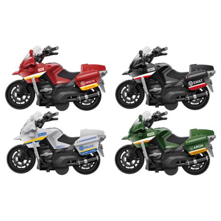 Guttenes treghetsleketøys motorsykkelmodell 4 stykker