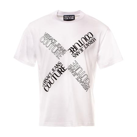 Versace Jeans Couture, T-Shirts Biały, Mężczyzna, Rozmiar: L