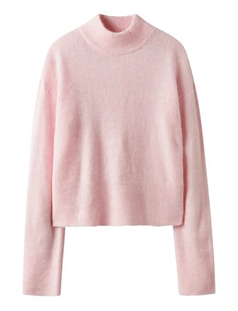 LMTD Nlfriaa Ls Short Turtleneck Knit - Pink - 170-176