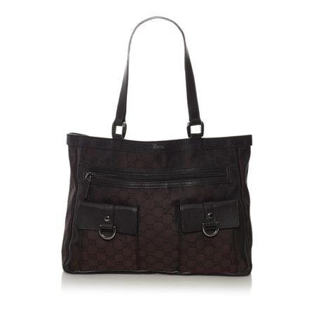 Gucci Vintage, Pre-owned Shoulder Bag Bruin, Dames, Maat:ONE Size,nylon