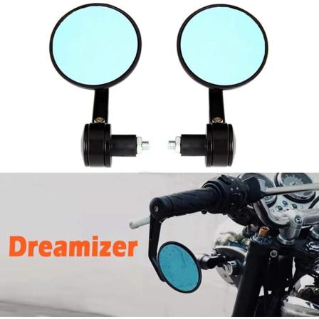7/8 tommers 22 mm motorsykkelstyre speil, motorsykkelspeil kompatibelt med Z1000 Z750 MT03 MT09 FZ6 SV650 SV1000 CB1000R CBF125 Monster M696 821