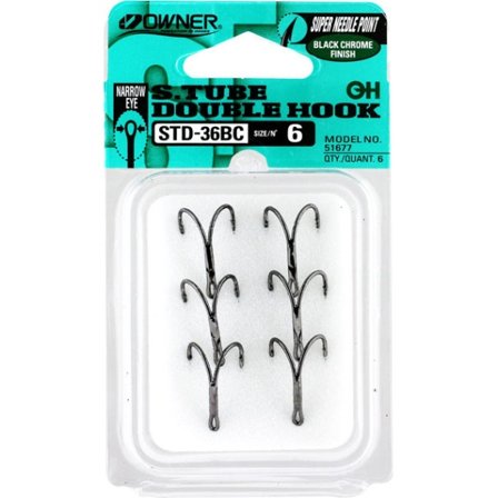 Owner STDN-36BC Double Tube Hook (6-pcs) #6