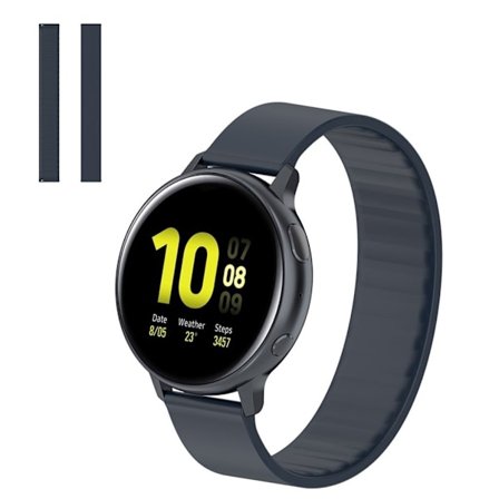 18 mm universellt elastiskt klockarmband i silikon - Midnattsblå / Midnattsblå