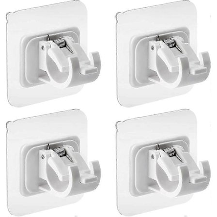 Självhäftande Gardinstångsfäste Ingen Borrning Draperikrok Hållare Fixeringsstång Hållare Gardinstång Väggfäste Handdukstång Krok Hem Badrum Kök H