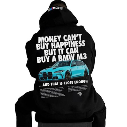 Setcar Porsche911 Tryk Herremode Hættetrøje til Mænd og Kvinder Farve10 Farve10