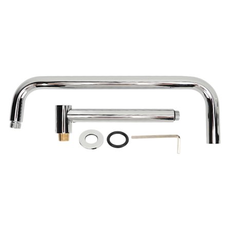 Brusehovedforlænger S Form Arm Vægmontering Roterbar Rustfri Stålrør til Badeværelse