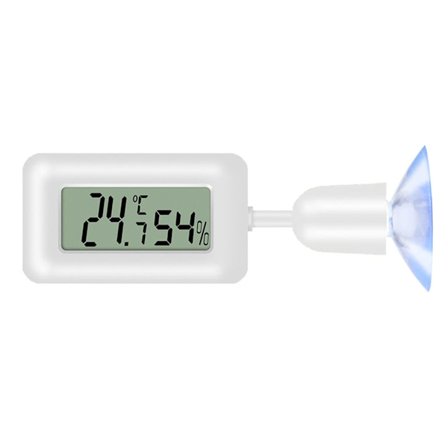 Digital hygrometertermometer, Mini termometer temperatur LCD termometer hygrometer med bakgrundsbelysning för reptil, vivarium, växthus, baby