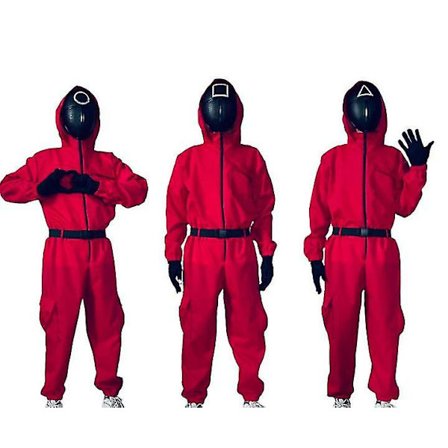 Vaksne Halloween Squid Game Jumpsuit Kostyme Sett-1 CNMR