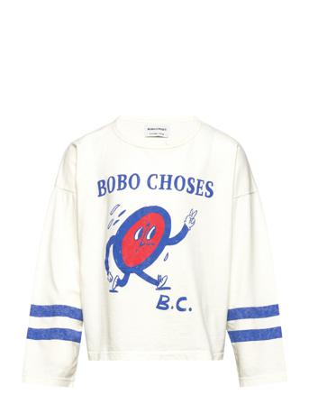 Walking Clock Long Sleeve T-Shirt T-shirts Long-sleeved T-shirts Valkoinen Bobo Choses