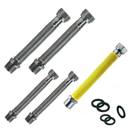 Kit installazione e sostituzione caldaia a gas raccordi flessibili estensibili