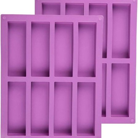 Stor rektangulær silikonegel-müslibarform, 12 sektioner, energibar