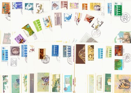 Diverse lande - Pakke med 42 FDC'er med Europamærker