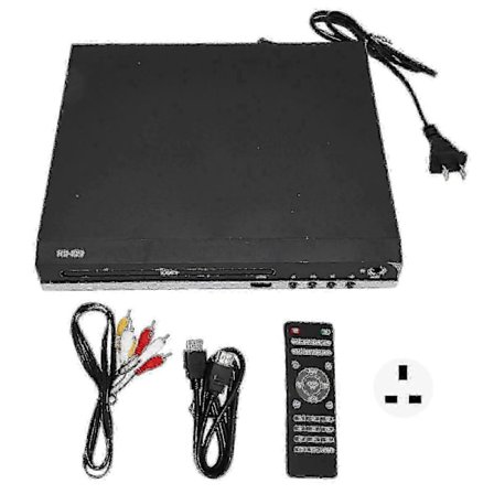 Mini DVD-spiller med 1080p-støtte, HDMI, USB-port, AV-utgang og fjernkontroll