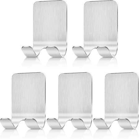 5 stk. Barbermaskineholder Krog, Multifunktionel Selvklæbende Rustfri til Brusebad Barbering Barbermaskine Kontakt Nøgler Køkkenredskaber Håndklæde 