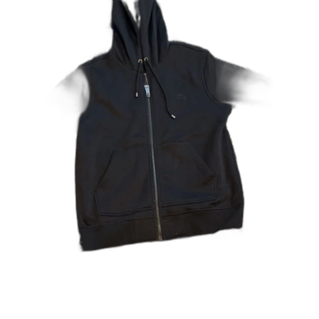 Svart hoodie från Burberry med dragkedja