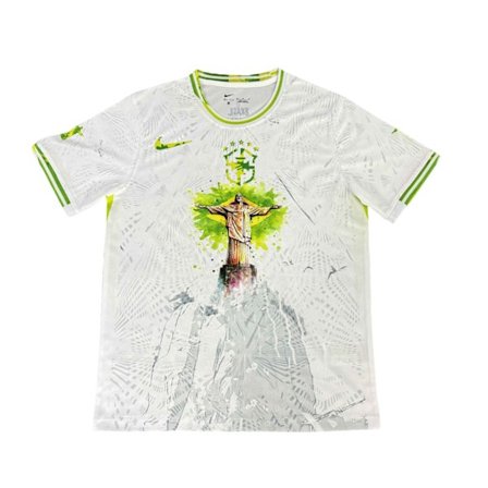 25-26 Brasil Jesus Special Edition Hvit Treningsuniform Fotball T-skjorte S-2XL