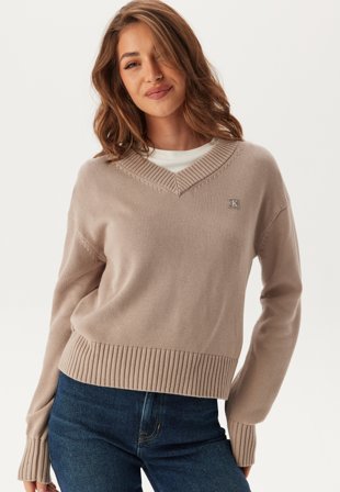 Calvin Klein Jeans Ck Embro Badge V-neck Sweater Klær