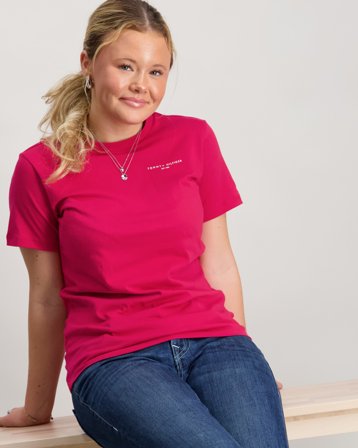 Tommy Hilfiger MINI CORP T-SHIRT Rød T-skjorter Jente - Kids Brand Store