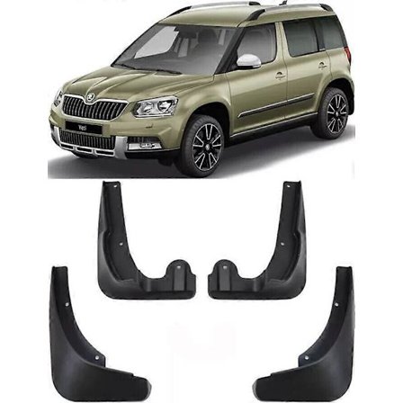 Originalt komplett sett støpte sprutbeskyttere gjørmeklaffer for 2014-2018 Skoda Yeti Outdoor